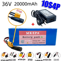 36V 10S4P 20Ah battery pack 500W high power battery 42V 20000mAh Ebike electric bicycle BMS 42v battery plug+charger