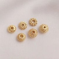 14K gold wrapped lace spacer snowflake flake UFO Spacer Bead manual DIY beaded bracelet jewelry material accessories