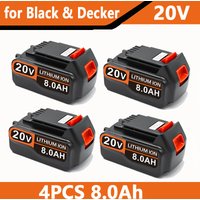 high capacity 8Ah LBX20 Replacement for Black & Decker 20V Battery Max Lithium BL2018 LBXR20 LB20 LST220 LB2X4020 Cordless Tools