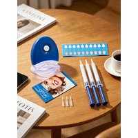 Glorysmile Teeth Whitening Kit - LED Light, 3ml Gel Syringes, Remineralization Gel, and Tray.