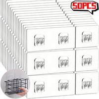 Self Adhesive Single and Double Hook for Kitchen Bathroom Basket Fixing Hooks Transparent Waterproof Storage Hanging Hangers