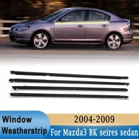 Bande d'étanchéité pour vitres extérieures, 4 pièces, pour Mazda 3 2004 – 2009, bandes de garniture pour vitres avant et arrière, étanche