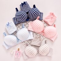 Youthful Student Women's Bra And Panties Set Gather Small Chest Sexy Fixed Korean Version High School Girl Underwear Set