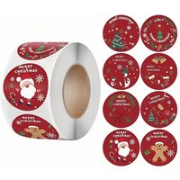 500pcs/roll, Merry Christmas Stickers, Christmas Themed Seal Label Stickers, DIY Gift Bake Wrap Envelope Stationery Decoration