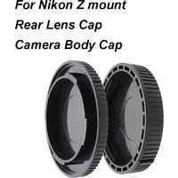 For Nikon Z mount Lens Rear Cap or Camera Body Cap or Cap Set Plastic Black Lens Cap Cover Lid No Logo for Z5 Z6 Z7 Z9 Z50 etc.