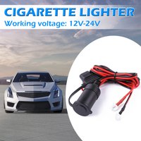 Hot Sale Cigarette Lighter Socket Wear-resistant Car Cigarette Lighter Socket with In-line +Cable for Motorcycle Truck 12v