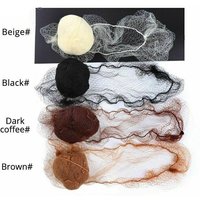 20Pcs Durable Nylon Hair Net For Bun Hair Hair style Tool Black Beige Brown Dark coffee 5Mm Hair Net For Wigs Mesh Hair Styling