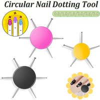 6-in-1 Nail Dotting Tool Professional Stainless Steel Circular Dot Painting Pen Manicure Embossing Tracing Disc for Nail Art