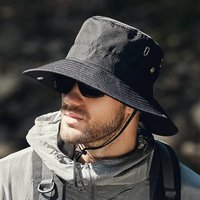 Summer Wide Large Brim Men Fisherman Hat Waterproof UV Protection Sun Cap Hiking Fishing Climbing Oversized Safari Bucket Hats