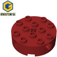 Gobricks 6222 10PCS Round 4x4 Brick with 4 Side Pin Holes and Center Axle Hole Parts Compatible with Assembles Blocks Toys