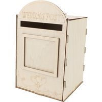 DIY Wooden Wedding Mailbox Post Box With Lock Key For Reception Wedding Anniversary Party Decoration