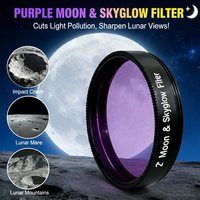 2-Inch Purple Moon & Skyglow Filter for Telescope Eyepiece - Sharp Lunar Views