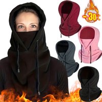 AliExpress NONE Windproof Thermal Fleece Balaclava Caps Winter Face Mask Neck Warmer Hooded Cap for Women Men Thicken Skiing Cycling Fishing Hat
