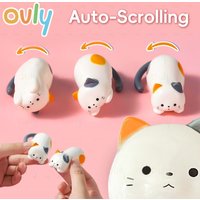 Clockwork Tumbling Cat Manual Winding Cartoon Cute Simulation Kitten Decompression Puzzle Creative Small Toys ADHD 1/3/6/9Pcs