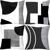 Modern Black and White Geometric Pattern Pillow Covers ,,sofa and chair cushion covers, home bedroom room decoration