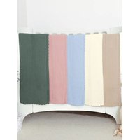 Breathable Baby Stroller Blankets Swaddle Wrap 100*80cm Knitting Newborn Boys Girls Cotton Bedding Sleeping Cellular Lightweight