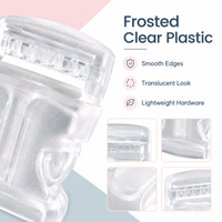 Transparent 10/15/20/25/32/38/50mm Plastic Buckles Bag Strap Quick Side Release Clasp Webbing Belt Carabiner Clip Hasp Buckle