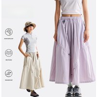 Women Multi-Functional Tech Pants Convertible Hem Back Carry Handle Lightweight Water-Resistant Urban Outdoor Elastic Waistband.