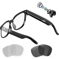 Amovan 3 in 1 Smart Glasses Replacable Lens Photochromic Sunglasses AI Translation UHD Camera 800W Video Call Hands Free Glasses
