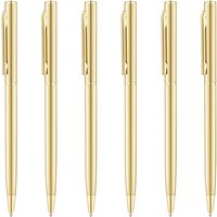 50Pcs/Lot New Slim Metal Ballpoint Pens Rose Gold Silver Advertising High Quality School Office Supplies Free Custom Logo Name