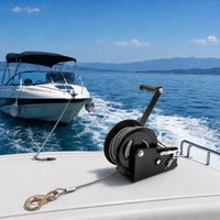 Hand Winch 3500lbs 33ft Steel Cable, 2-Speed 4:1/8:1,Hand-brake Type Hand Winch, for Boat, Trailer, Pickup Truck, Towing, Pulling, Dragging, Lawn Equipment