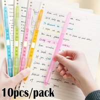 10pcs Mixed Colors Plastic File Folders, DIY Scrapbook Paper Binder Clips with 2-Hole Loose-Leaf Fasteners for School Supplies