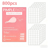 800pcs Salicylic Acid & Hydrocolloid Invisible Dot Blemish Patches, Effective Skin Cleansing & Makeup Friendly Stickers