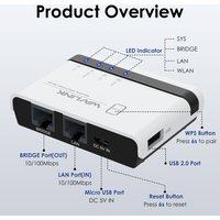 Wireless Printer Server Hub Multi-Function USB Print Server Sharing Hub With 10/100Mbps Lan/ Bridge Multi-Mode Computer Printer