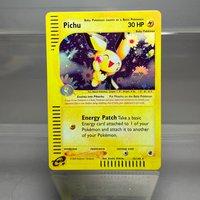 PKM Trading Cards E-Card Foil Flash Cards Charizard Alakazam Pichu Venusaur Game Collection PTCG Proxy Cards Kids Toys