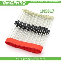 100pcs/lot 1N5817 DIP 1A 20V Schottky New Original Free Shipping
