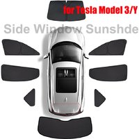 Car Sun Shade for Tesla Model 3 Y LAUNCH 2024 2025 Windshield Sunshade Cover Protector Front Side Window Privacy Blind Shading