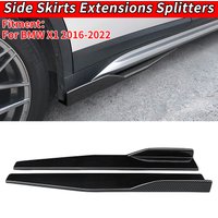 For BMW X1 F48 2016-2022 1 Pair 75CM Side Skirt Extension Rocker Splitter Auto Scratch Protector Professional Accessories