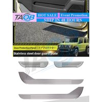 Protection de porte de voiture en acier inoxydable pour Suzuki Jimny JB64 JB74 2019-2026, plaque de protection anti-coup de pied pour portières de voiture, accessoire