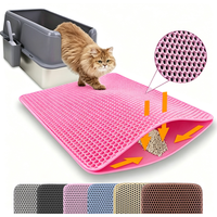 Tapis de litière pour chat Double couche antidérapant pour animaux de compagnie, grand bac à litière pour animaux de compagnie, filtre résistant à l'usure, imperméable et antidérapant