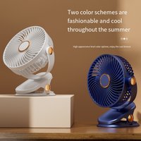 Rechargeable Camping Fan Portable Desktop Air Circulator Wireless Ceiling Electric Fan with Clip-on Home Fan