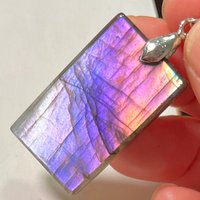 Irregular Shape Bead Natural Stone Blue Labradorite Pendant for Necklace for Men Women
