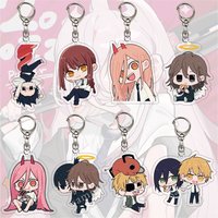 Chainsaw Man Anime New Keychain Q Version For Fans Bag Charms Pendant Friends Cartoon Peripheral Products Cute Kingring Gift