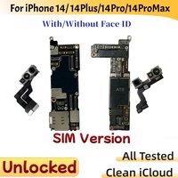 Motherboard For iPhone 14 Pro Max Unlocked With Face ID Logic Board For iphone 14 Plus Free iCloud Support IOS Update Mainboard