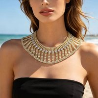 Elegant Multi-Layer RhinestoneChoker Necklace Women's Fashion Jewelry for Wedding Party Bridal Neck Chain Versatile Clavicle Cha