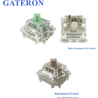 Gateron Baby Kangaroo2.0 Switch Baby Racoon 5pin Big Tactile Custom Mechanical Keyboard RGB 55g 20mm Spring lubed For Gaming Kit