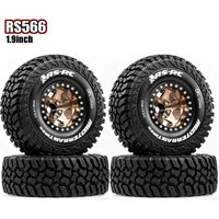 RED SPIDER 1.9" Beadlock Wheel Rim Rubber Tire Set Outer diameter 120mm for 1/10 RC Crawler Car TRX4 TRX6 SCX10 90046 CC01 D90