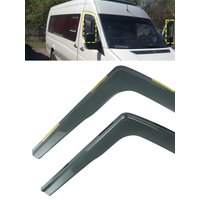 2pcs Tint Front Window Wind Rain Sun Guard Deflectors Protector Sheet Tea translucent For VW Crafter 30-35 2E 2-Door 2006-2016