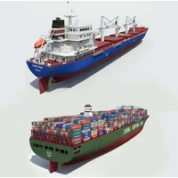 Ship Model Decoration Ultra-large Container Ship Model Natural Liquefied Gas Ship Model Crude Oil Carrier Bulk Carrier Toy Gift