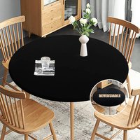 Round Spandex Tablecloth Elastic Dustproof Stretch Washable Picnic Table Top Cover for Hotel Dining Indoor Outdoor Wedding Party image 4