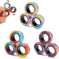 3Pcs Magnetic Finger Rings Fidget Spinner Toys ADHD Relief Stress Toys for Adults Teens Easter Small Gifts