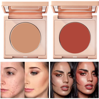 4-Color Concealer & Blush, Buildable Coverage to Hide Blemishes & Natural Flush for Cheeks, Long-Lasting Matte Finish
