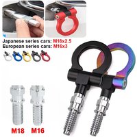 Car Style Racing Tow Trailer Hooks For European Japanese Front Rear Towing Bars Billet Aluminum for BMW Honda Toyota Subaru BYD