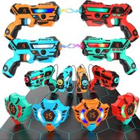 VATOS Laser Tag Guns 2x 4x Players Set Toy Real-time SYNC Pistol Shooting Game Indoor Outdoor Toy Party Christmas Gift For Kids image 4