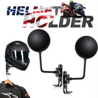 AliExpress Motorcycle Helmet Rack Wall Mount Helmet Holder 180° Rotation Helmet Hanger With Hooks For Coats Caps Bike Baseball Rugby Helmet