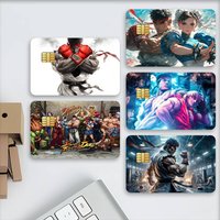 Game K-S-Street Fighter Credit D-Decorative Card Stickers Suitable For Bank Cards Metro Transit Anti-scratch Gift 4PCS